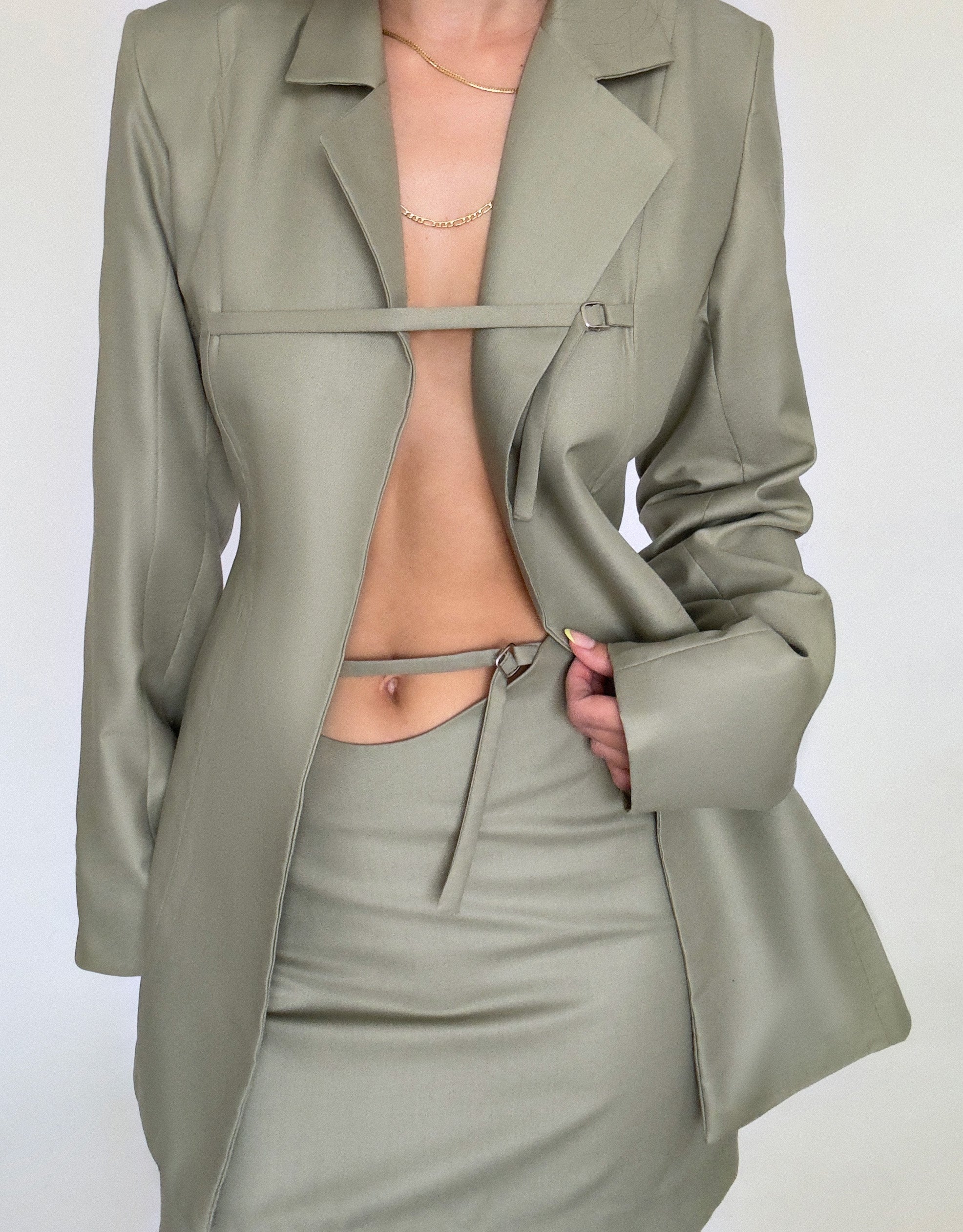 Pistachio Fitted Skirt