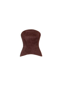 Brown Suede Corset