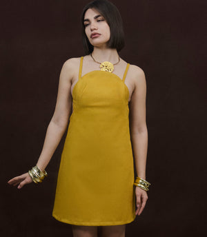Mustard Suede Dress