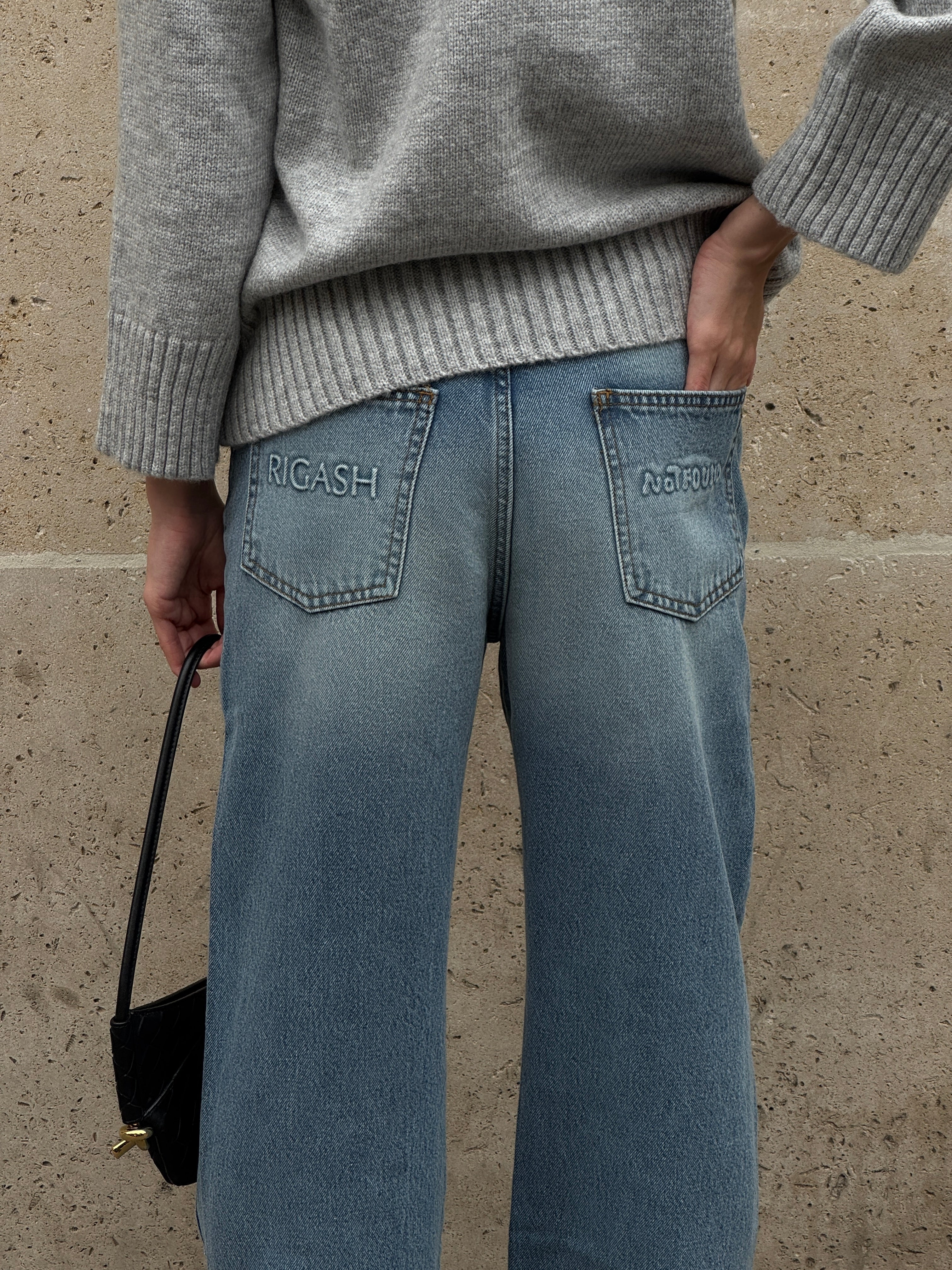 Pocket Embossed Denim