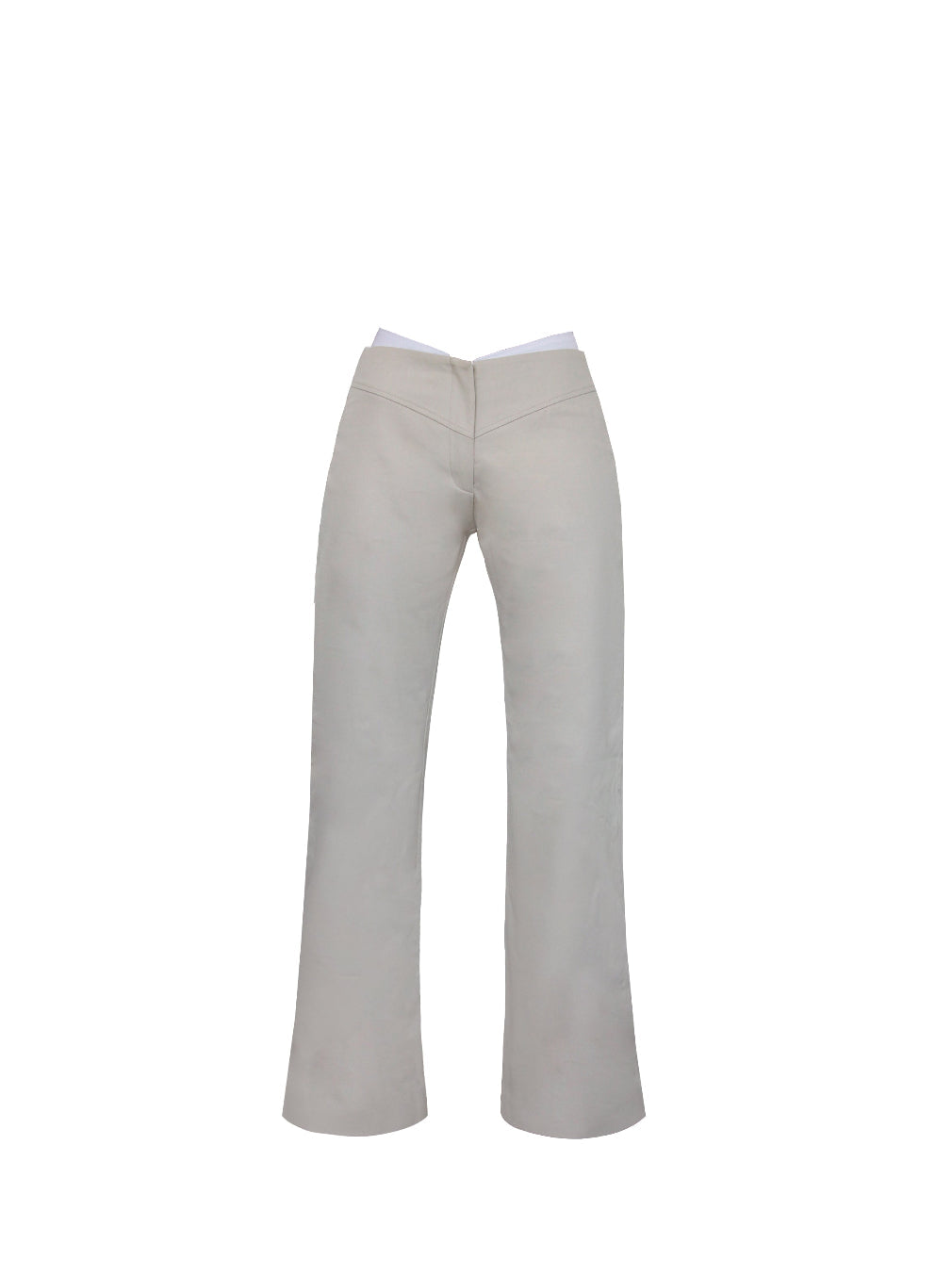 Light gray pants on a white background