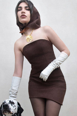 Brown Suede Corset