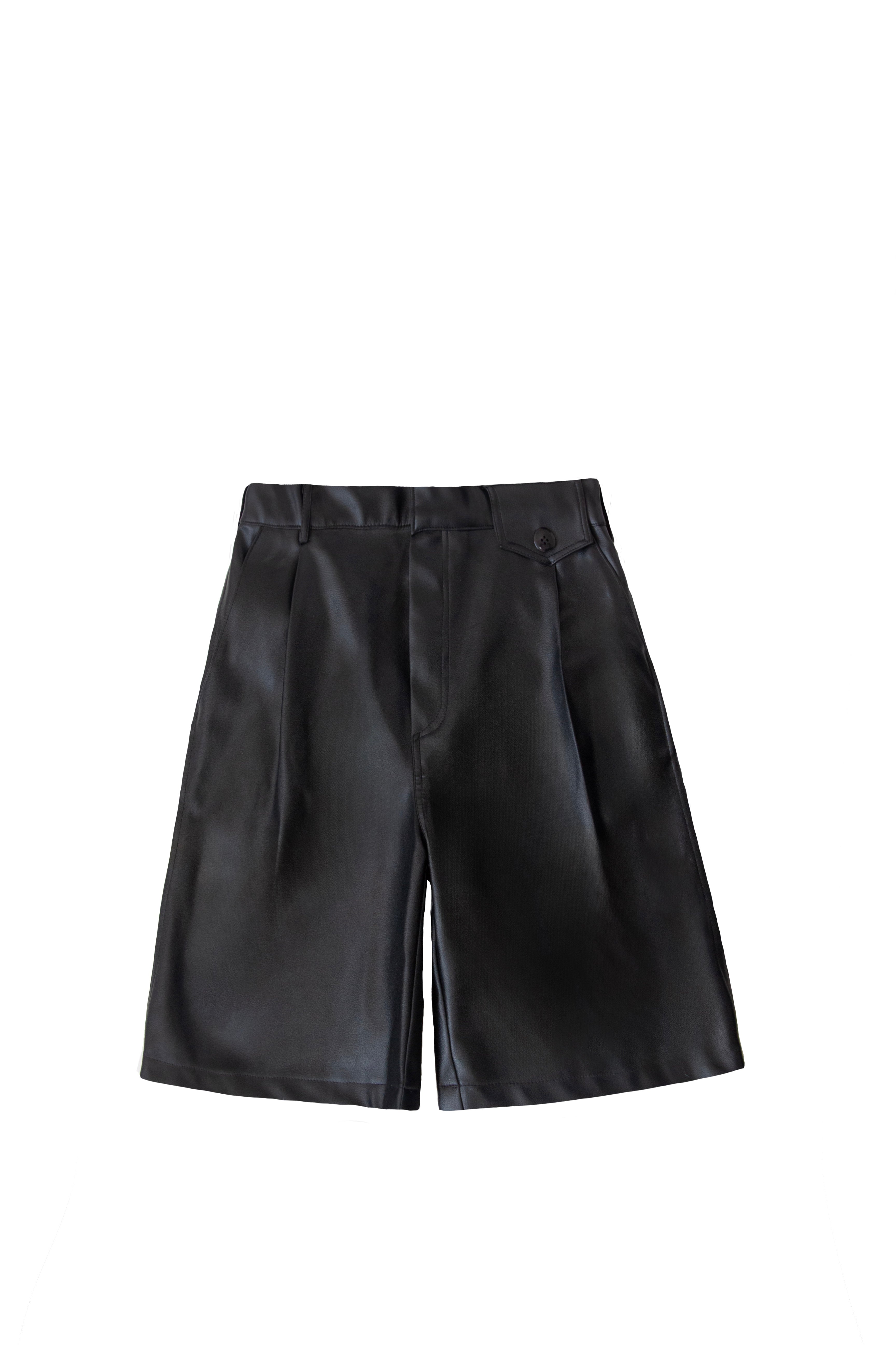 Black Leather Shorts