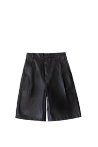 Black Leather Shorts