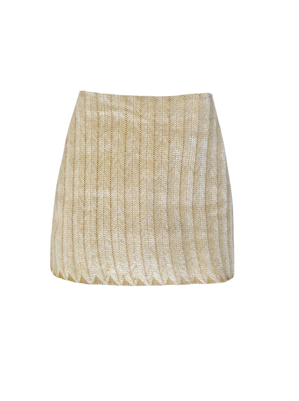 Striped Raffia Skirt