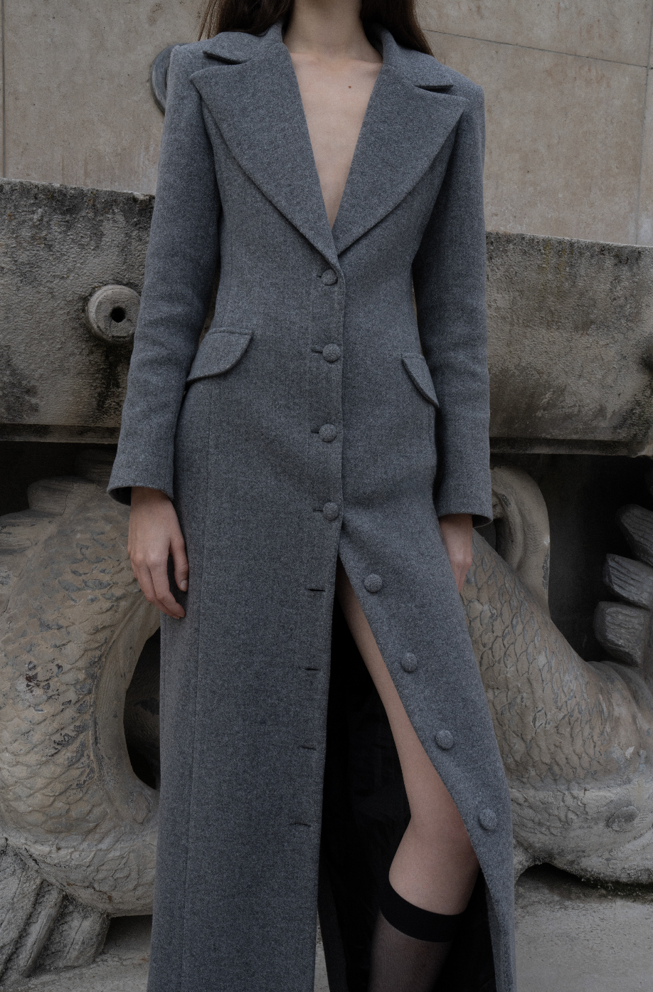 Grey Wool Coat