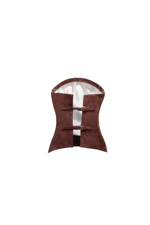 Brown Suede Corset