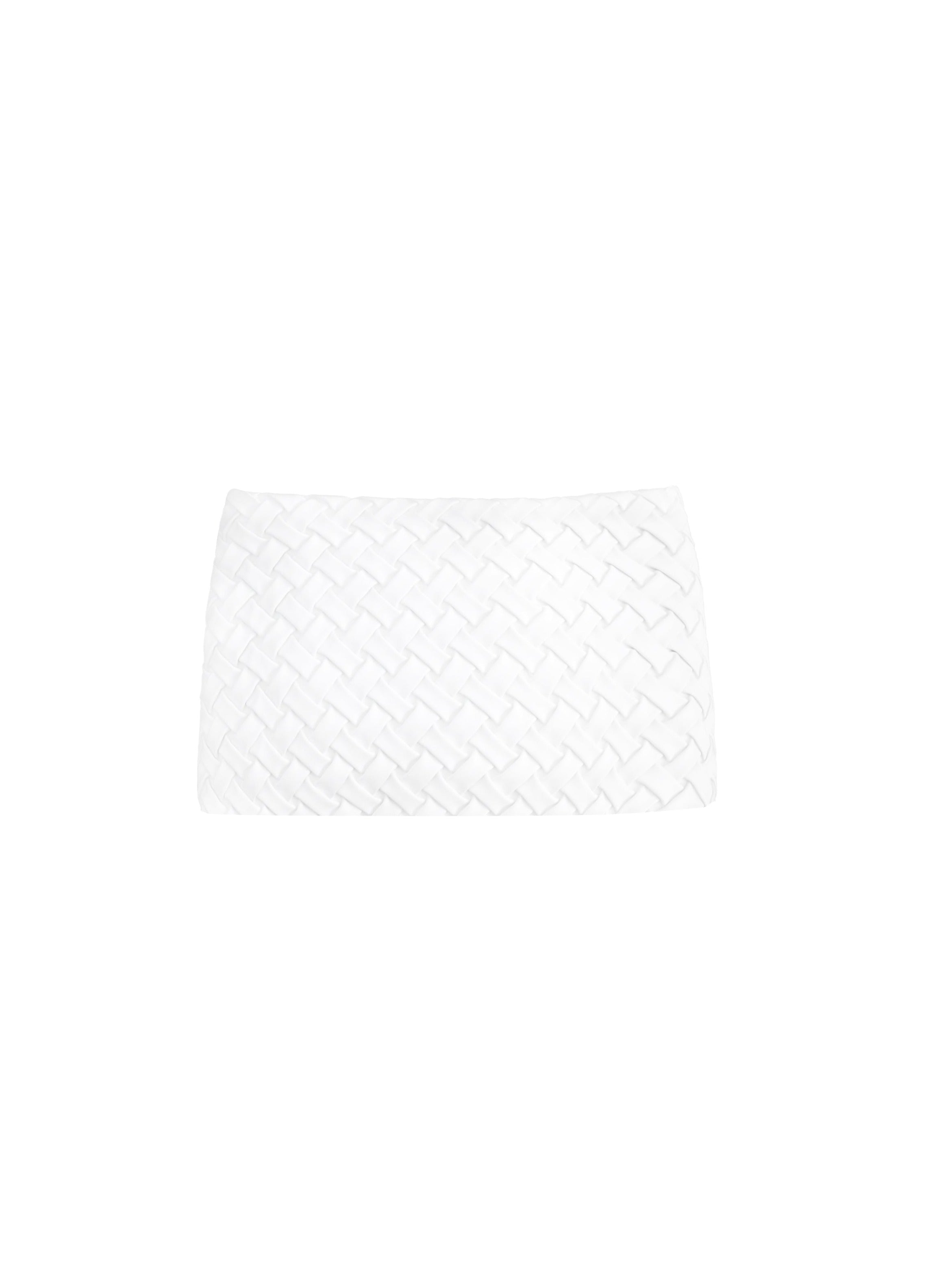White Quilted Leather skirt