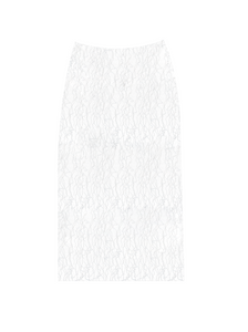 White Mesh Midi Skirt